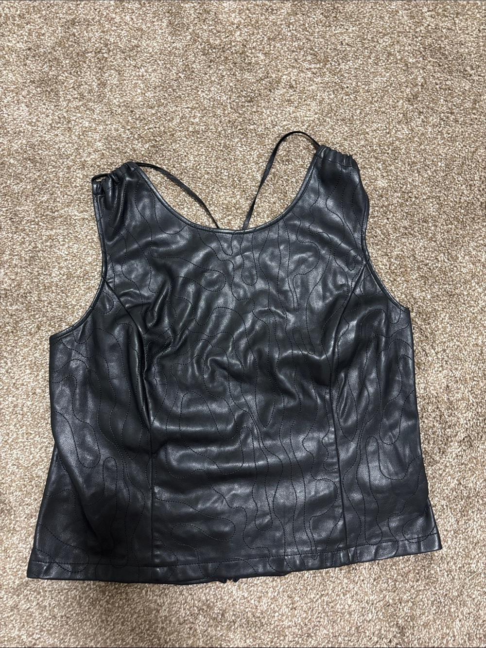 Faux Leather Tank Top